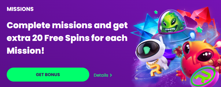 Rocket Casino MISSIONS Promotions